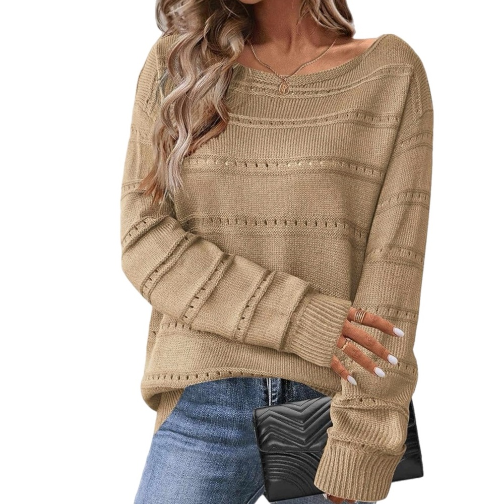 Neutral Khaki Knit Sweater